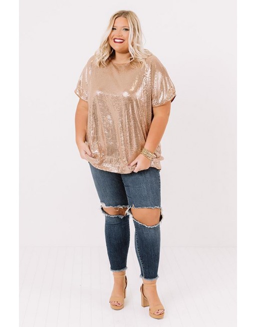Sequin Shift Top In C l Curves