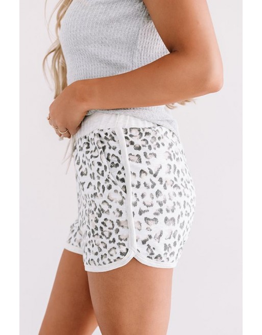 Leopard Shorts In Gre 