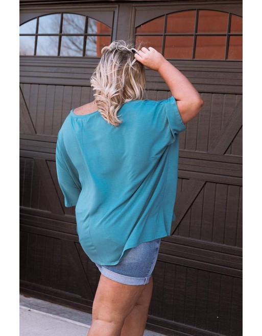 Forever Shift Tee In  ght Teal    Curves