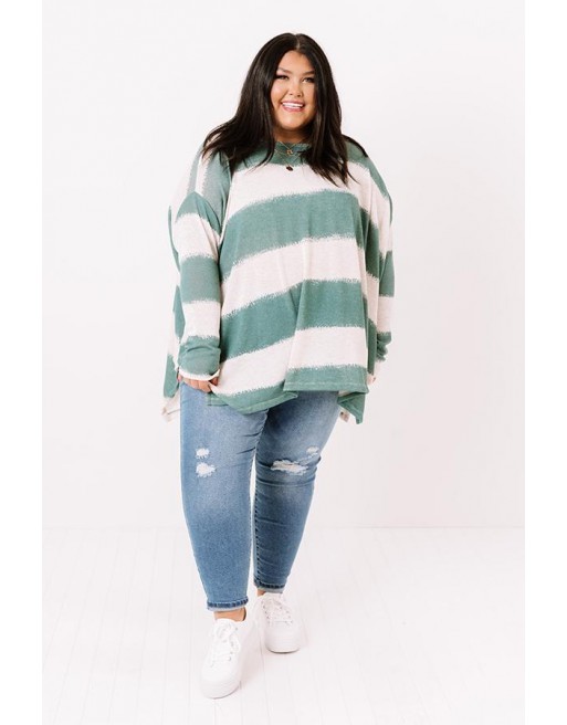 Think A ke Knit Top in Teal Curves