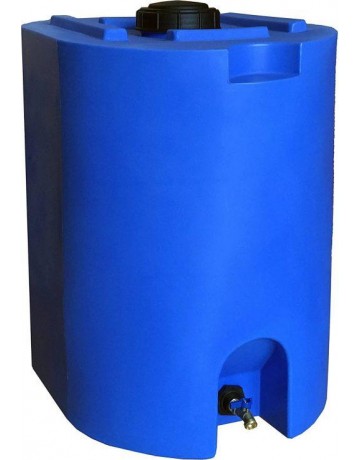 Blue 55 Gallon Water Storage Tank by WaterPrepared – Emergency Water Barrel Container with Spigot for Emergency Disaster Preparedness – Stackable, Space Saving – BPA Free