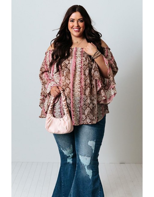 Love Snake Print Shift Top In S gria Curves