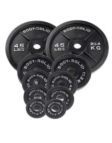 Body Solid - 175 lb Olympic Plates Weight Set