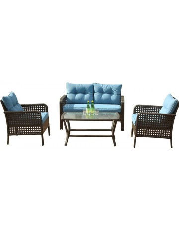 Blue Patio Outdoor Furniture Set