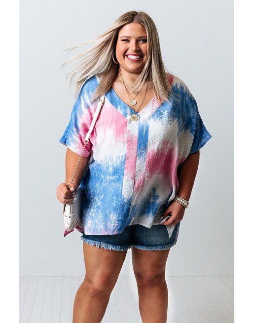 Sea  ou Tie D e Tunic In Pink Curves