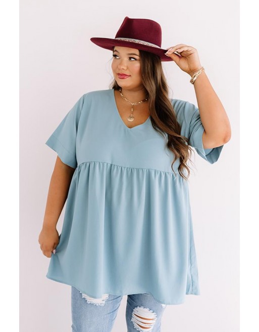 Babydoll Top In Airy   Curves