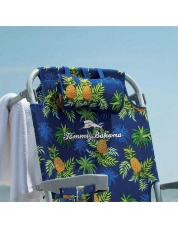 2 PACK || Tommy Bahama Backpack Beach Folding Deck Chair Yellow Pineapple 2020