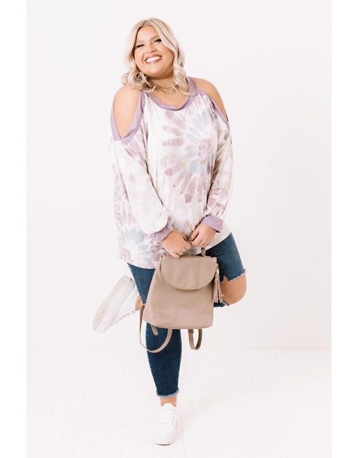  nver Tie Dye Top In Laven r Curves